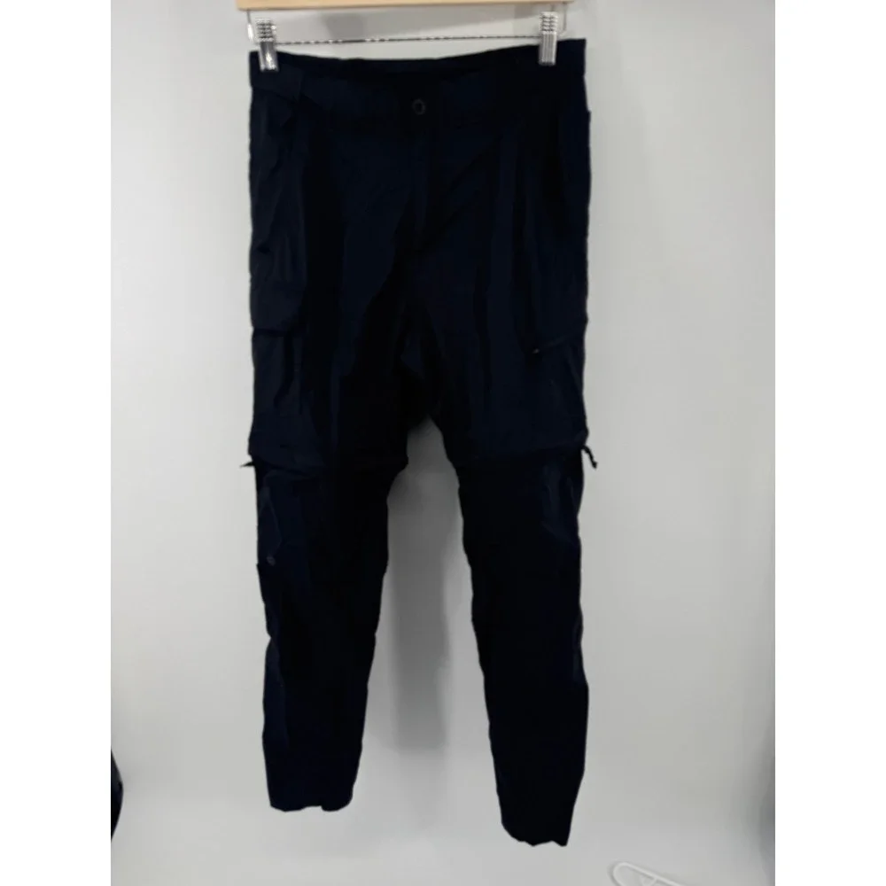 Magellan Outdoors Fish Gear Convertible Pants Mens Small Black Water Repellent